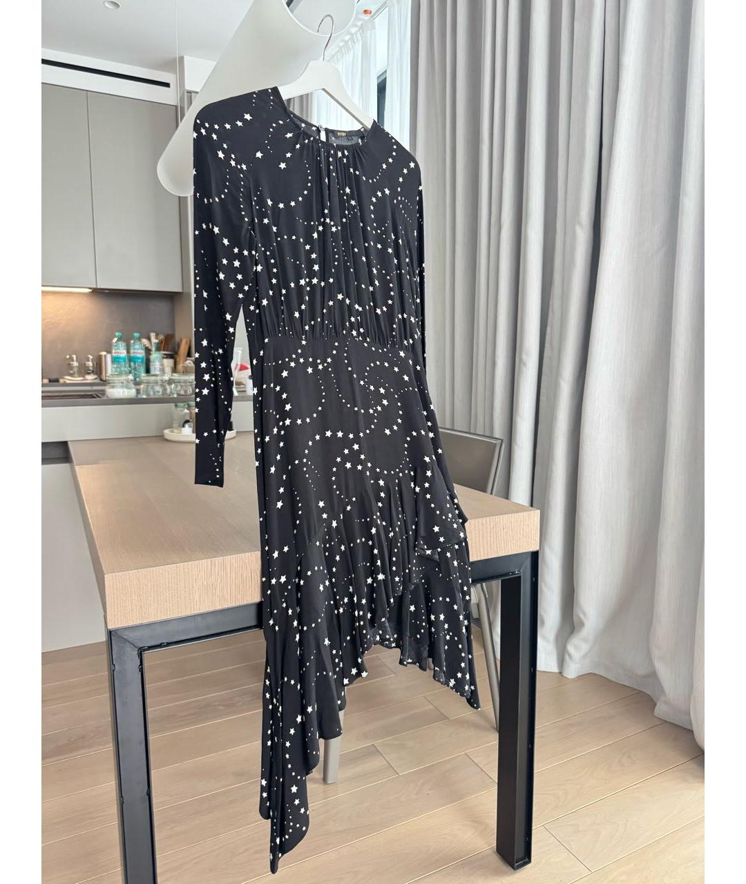 MAJE Черное вискозное коктейльное платье, фото 2