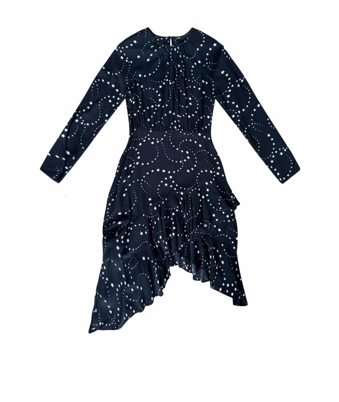 MAJE Черное вискозное коктейльное платье, фото 1