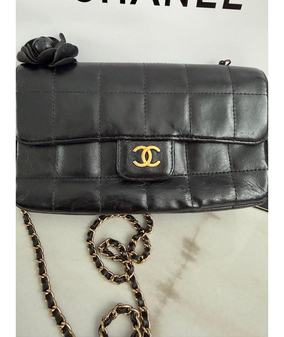 CHANEL Черная кожаная сумка через плечо, фото 6