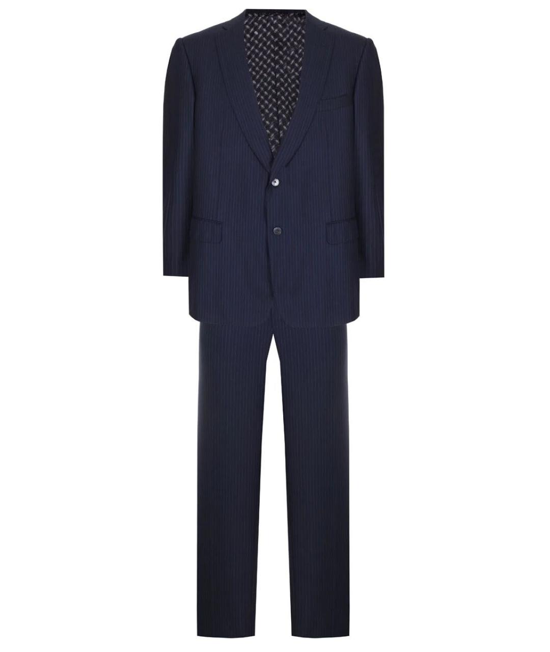 ZILLI Темно-синий классический костюм, фото 1