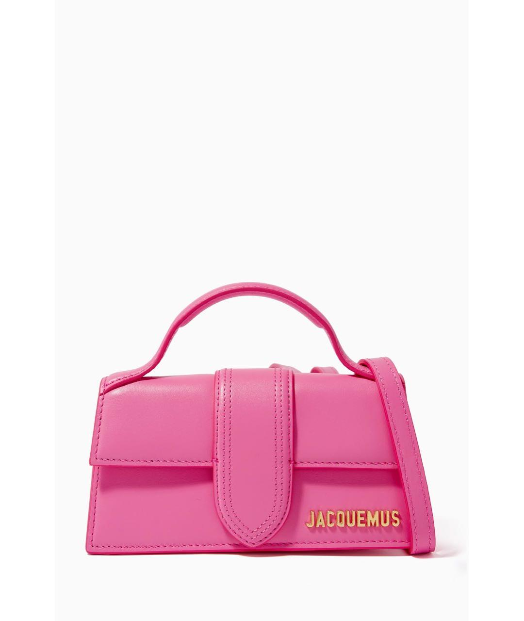 JACQUEMUS Фуксия кожаная сумка с короткими ручками, фото 4