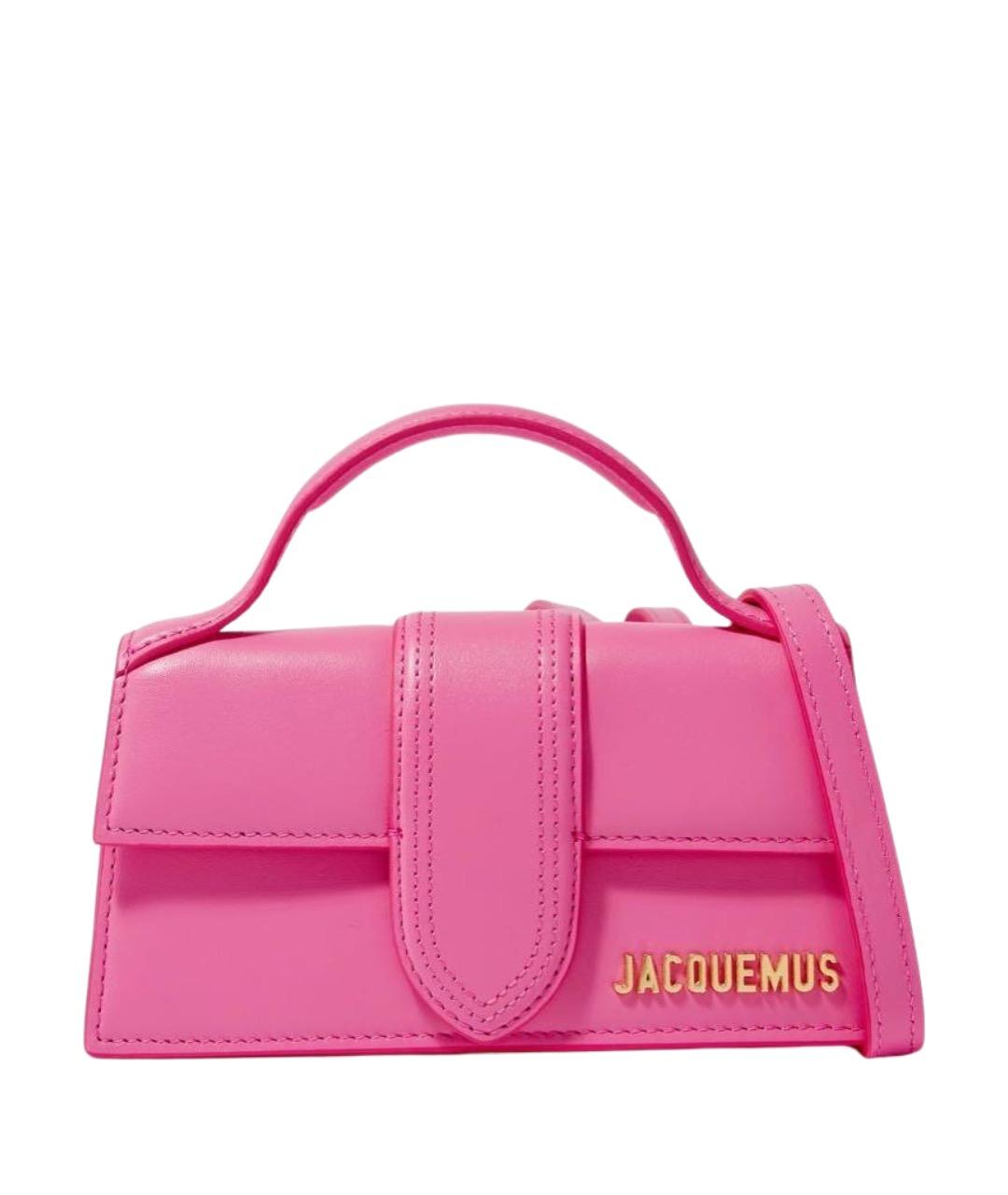 JACQUEMUS Фуксия кожаная сумка с короткими ручками, фото 1