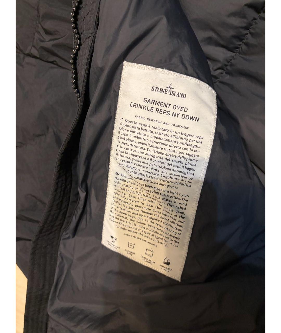 STONE ISLAND Черная полиуретановая куртка, фото 3