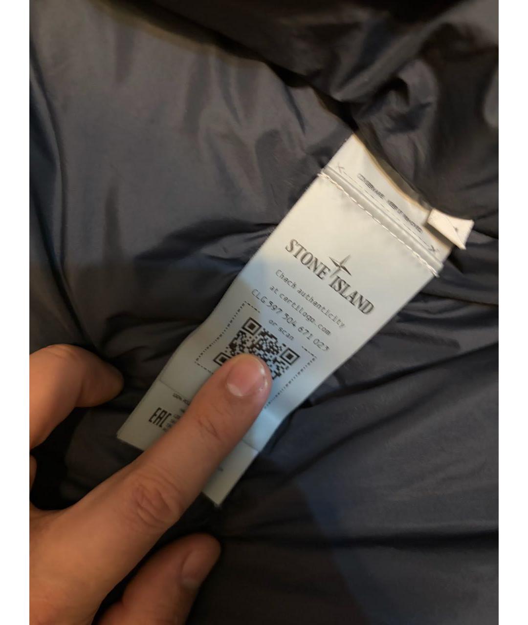 STONE ISLAND Черная полиуретановая куртка, фото 4