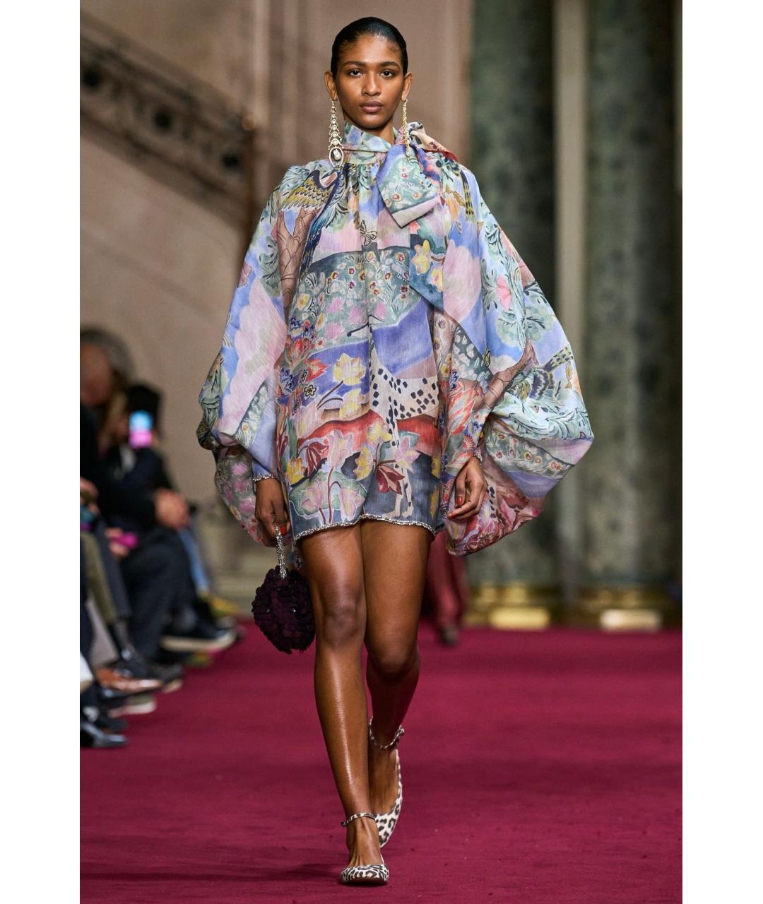 ZIMMERMANN Голубое льняное коктейльное платье, фото 4