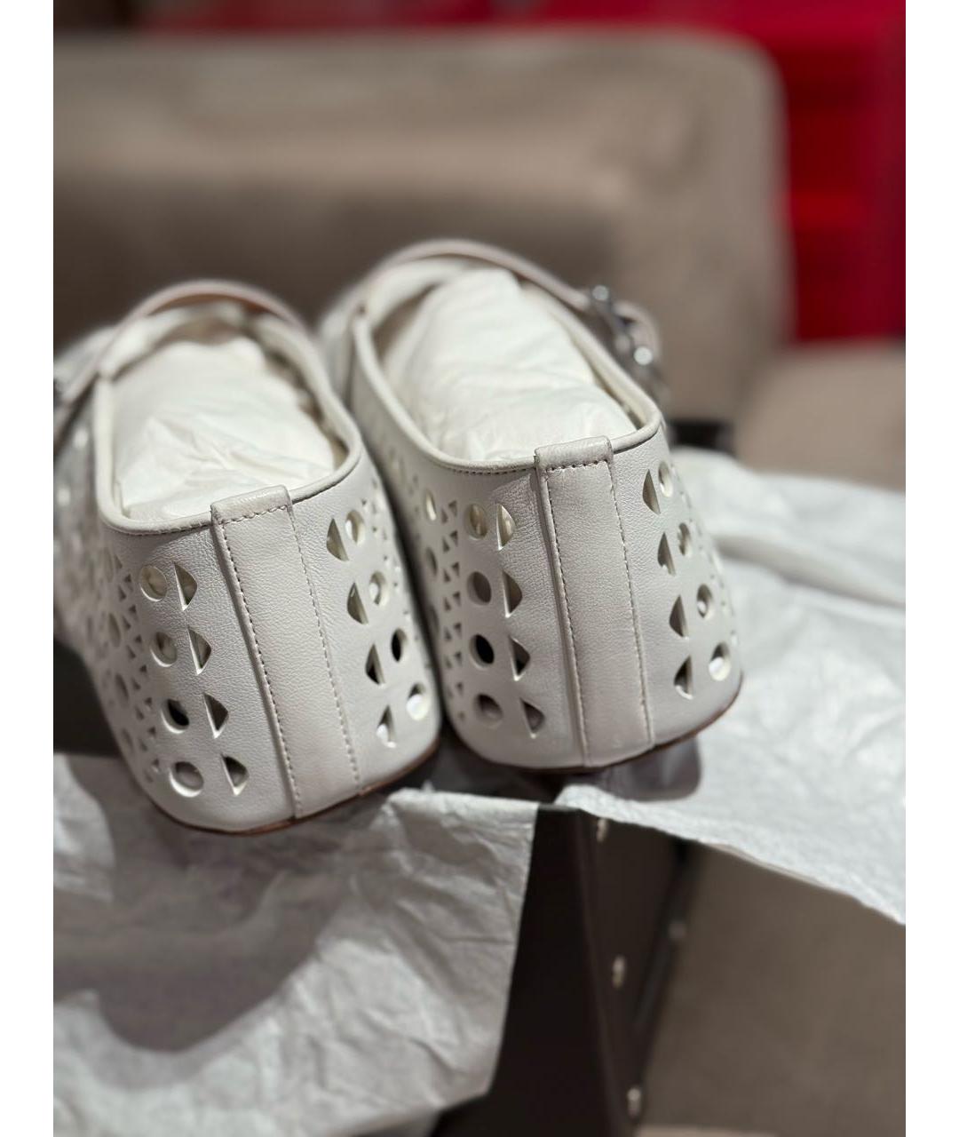 ALAIA Белые кожаные балетки, фото 5