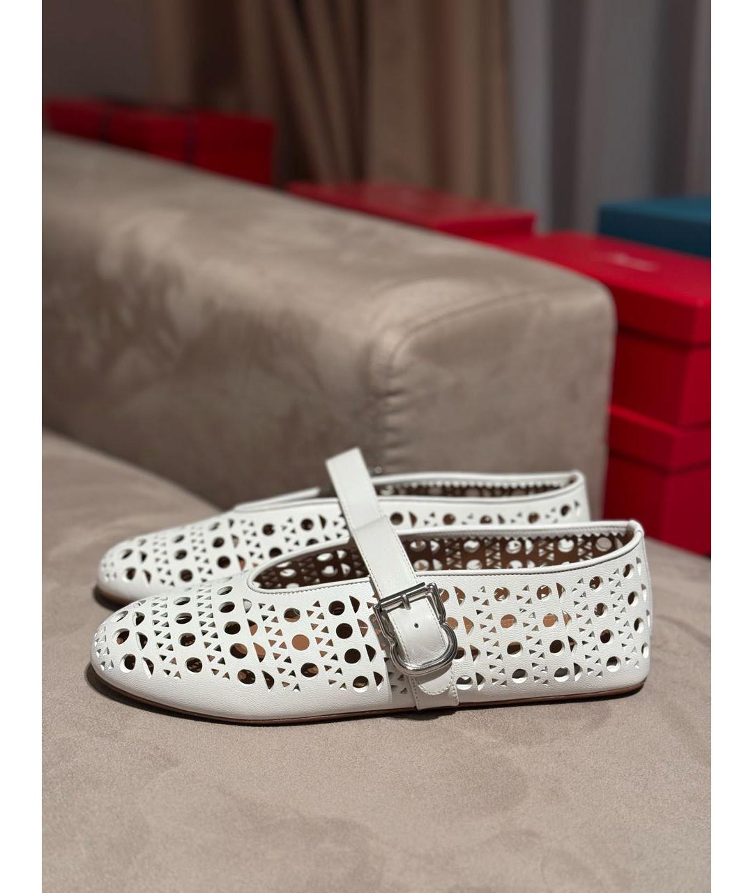 ALAIA Белые кожаные балетки, фото 9