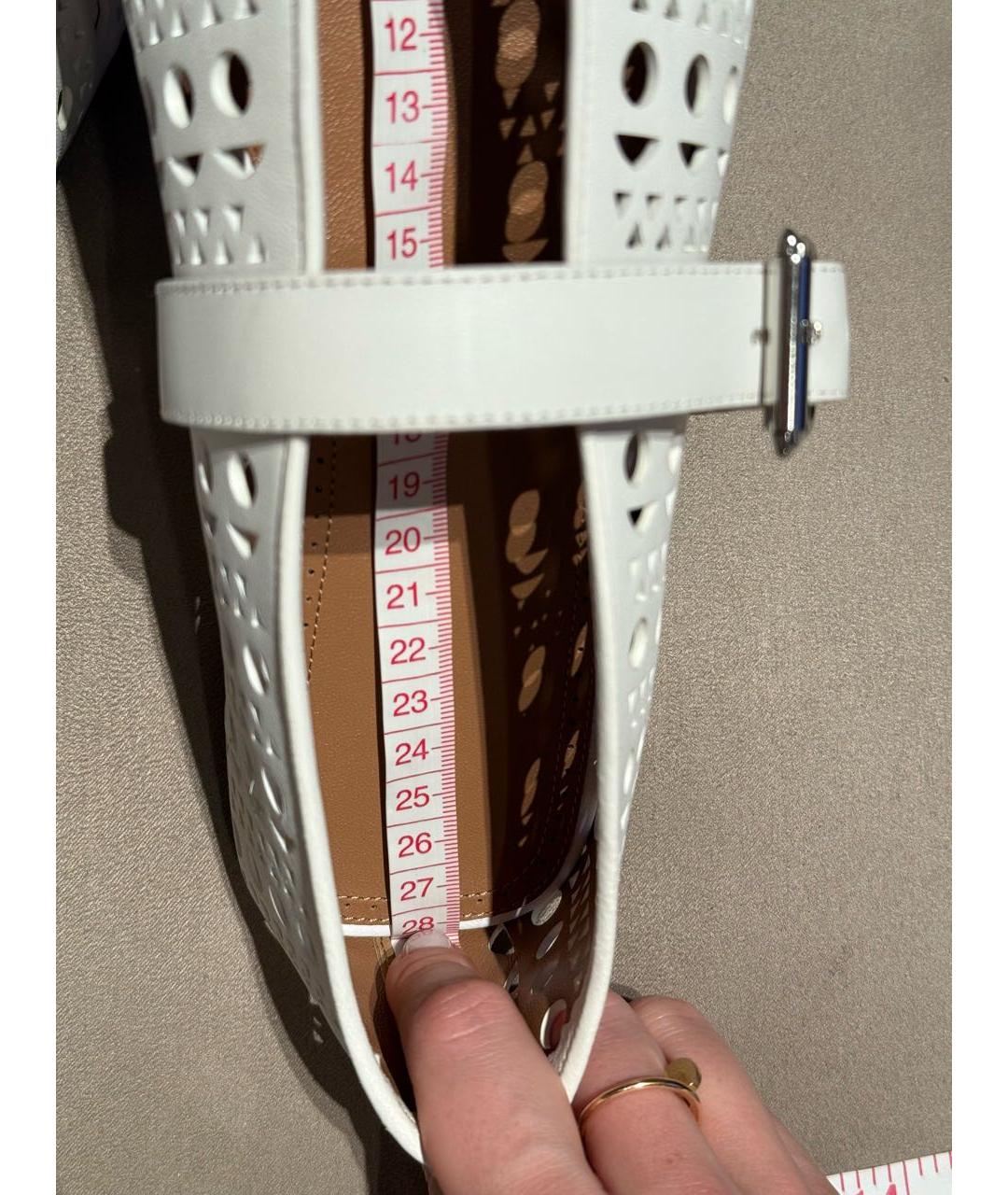 ALAIA Белые кожаные балетки, фото 8