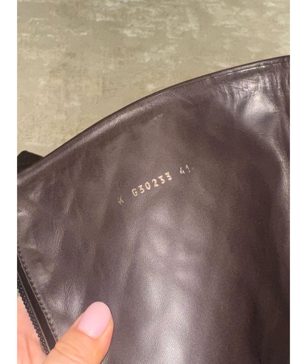 CHANEL Коричневые кожаные сапоги, фото 4