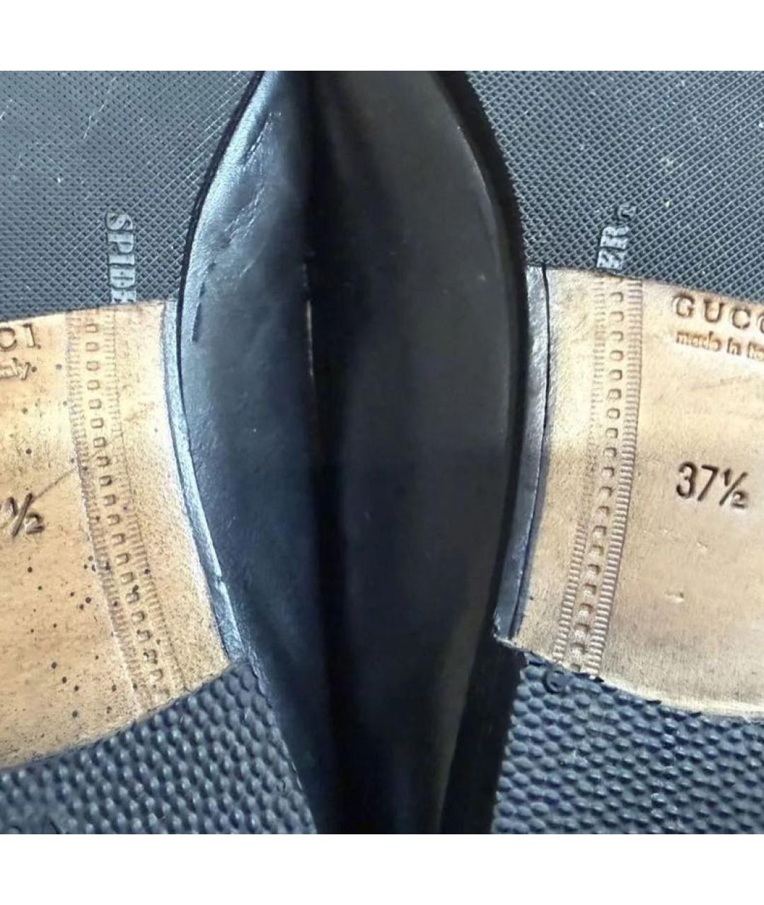 GUCCI Черные кожаные лоферы, фото 5