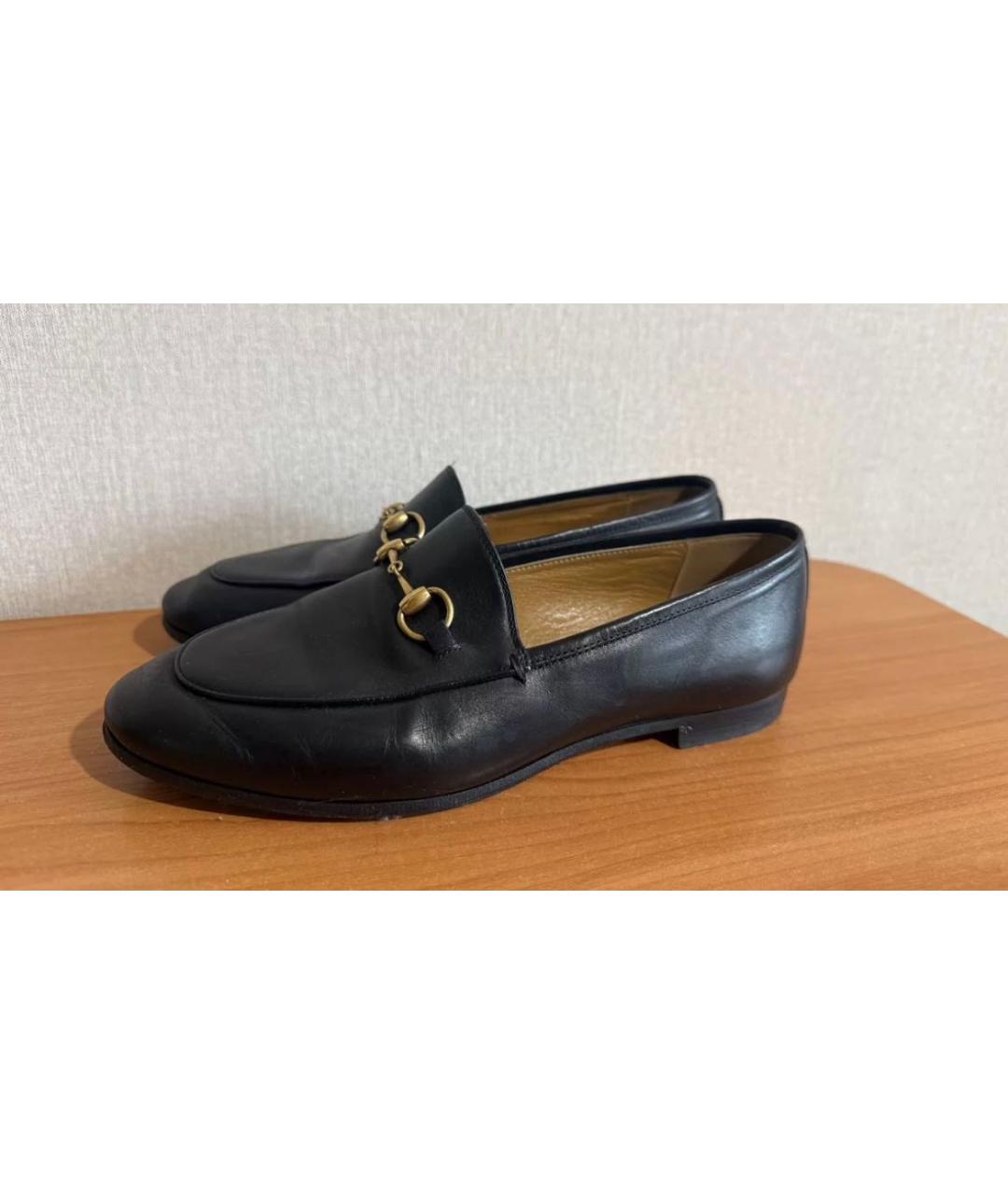 GUCCI Черные кожаные лоферы, фото 2