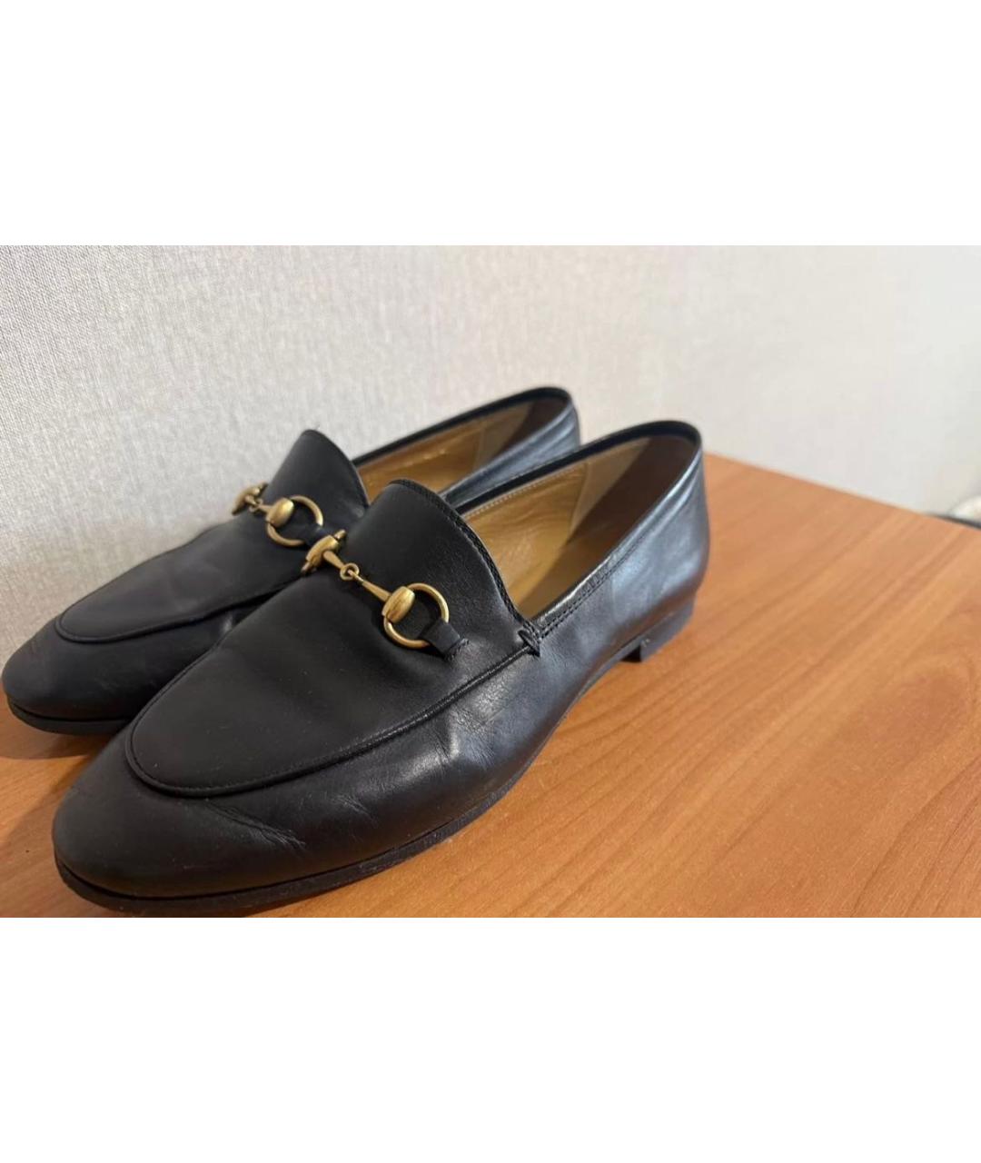 GUCCI Черные кожаные лоферы, фото 3