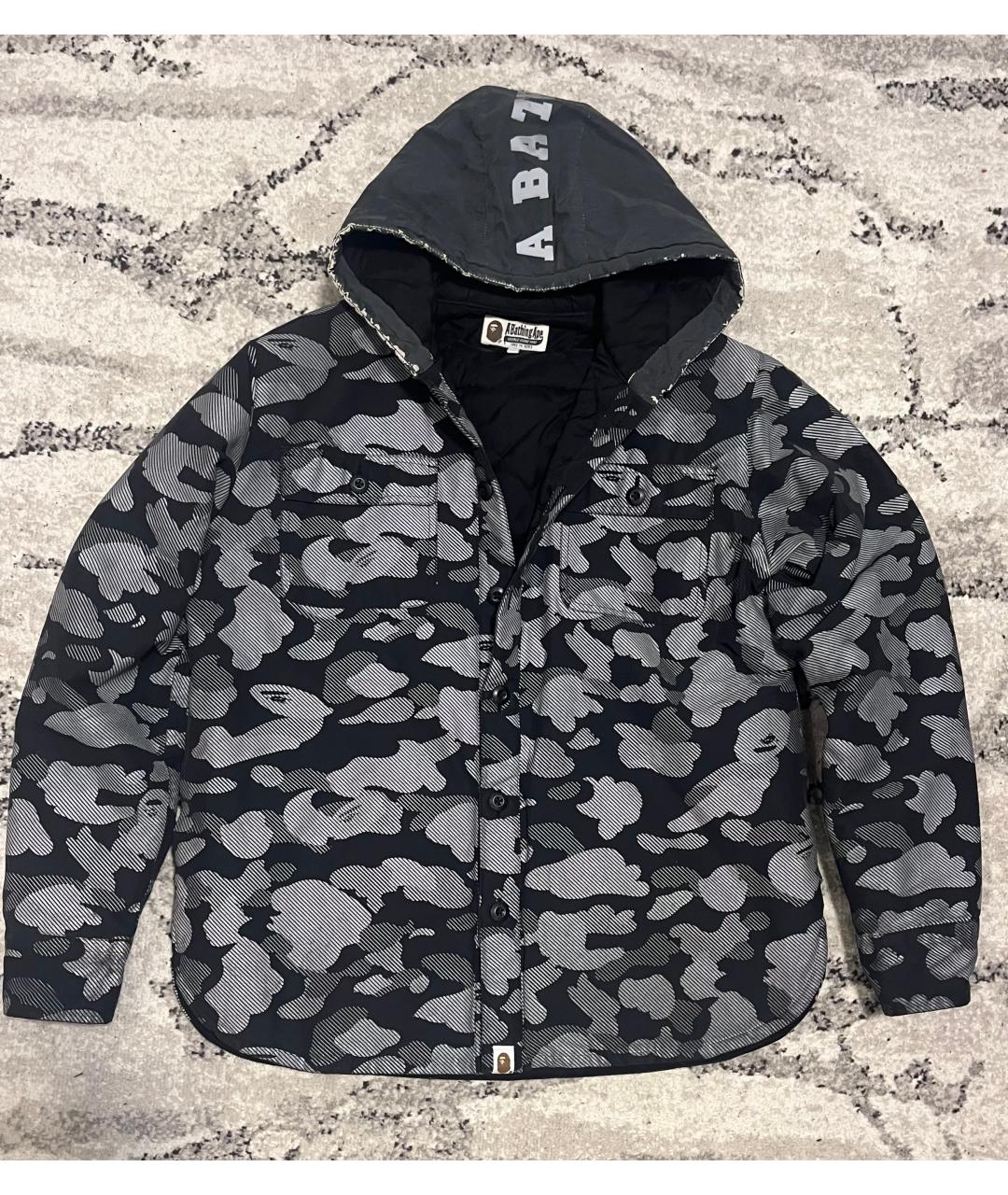 A BATHING APE Серая хлопковая куртка, фото 5