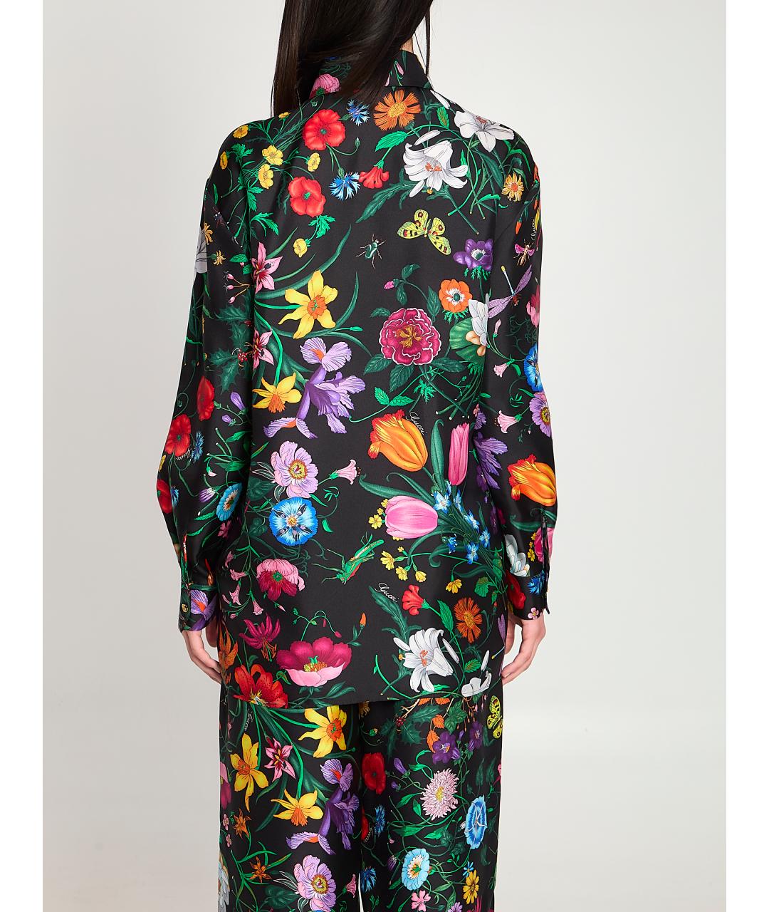 GUCCI Мульти шелковая рубашка, фото 3