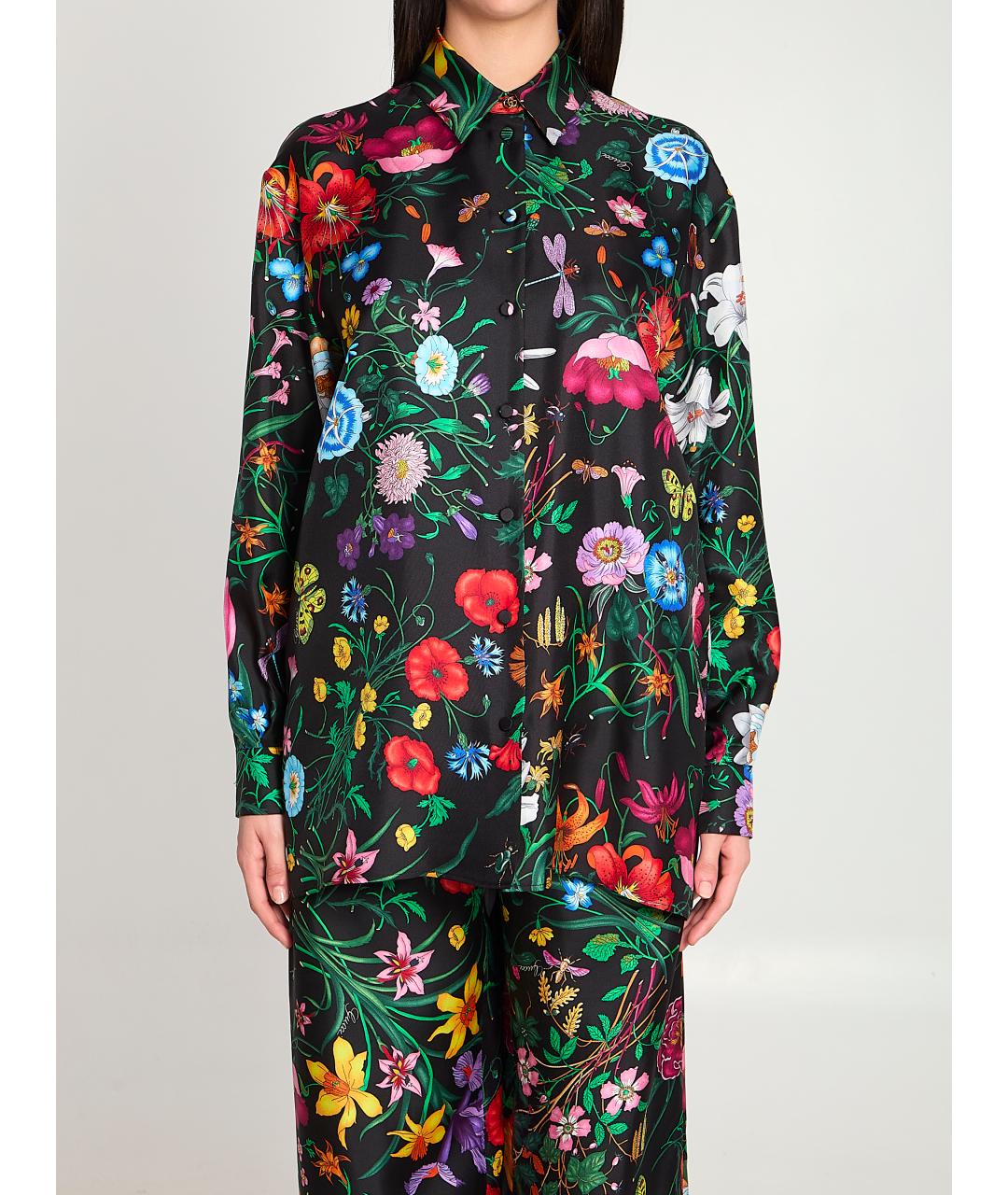 GUCCI Мульти шелковая рубашка, фото 4