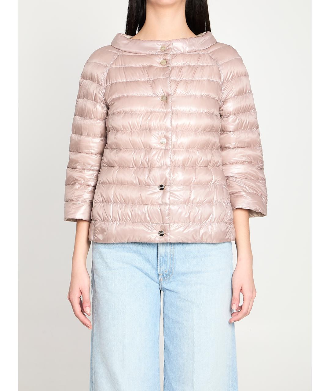 HERNO Розовая полиамидовая куртка, фото 4