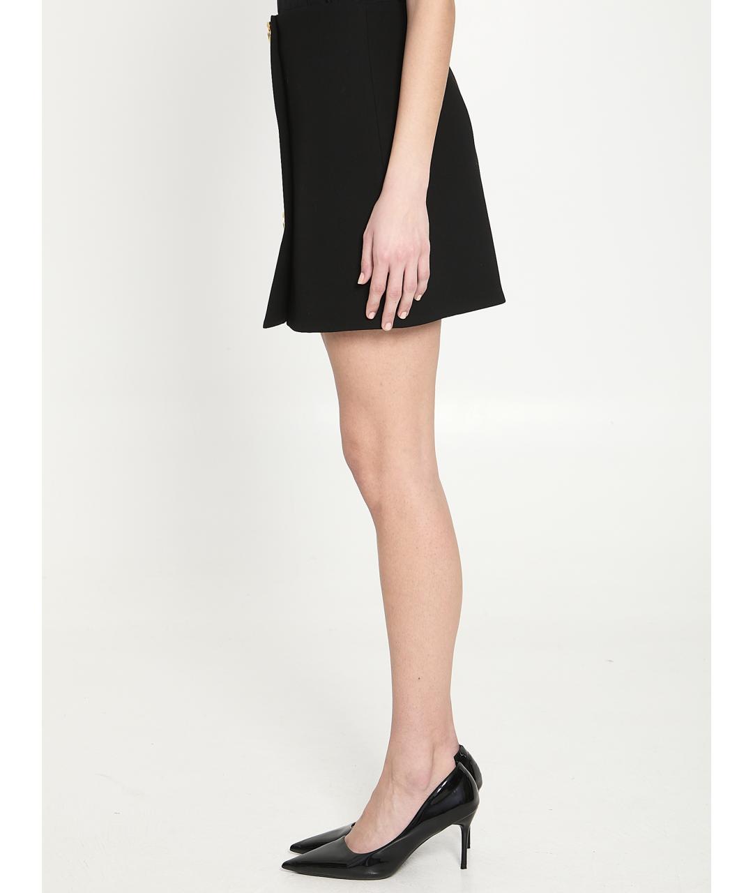 GUCCI Черная шерстяная юбка мини, фото 3