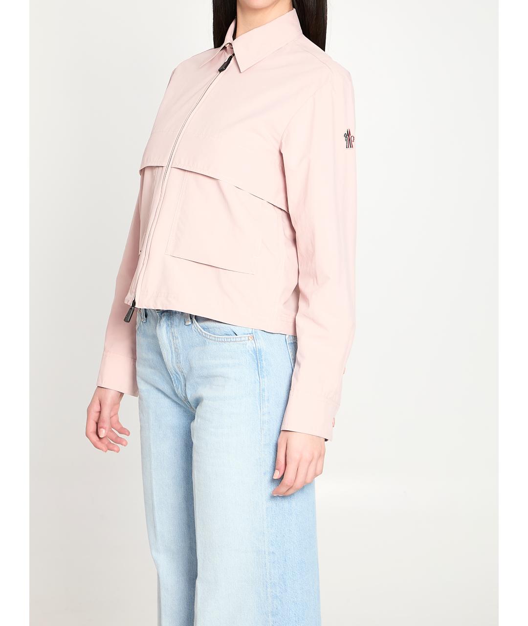 MONCLER GRENOBLE Розовая полиэстеровая куртка, фото 2