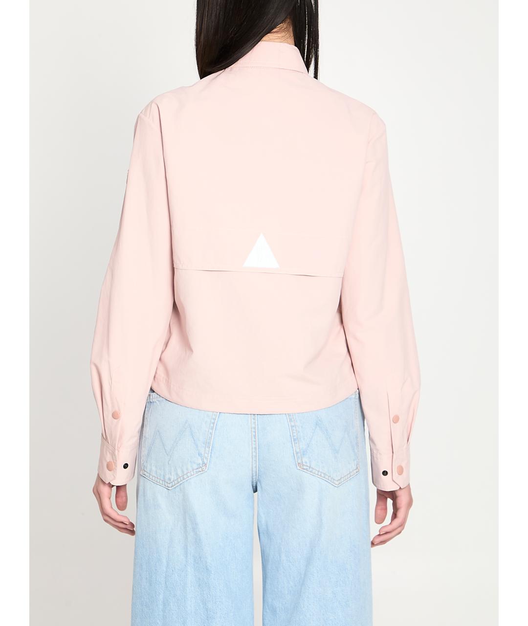 MONCLER GRENOBLE Розовая полиэстеровая куртка, фото 4