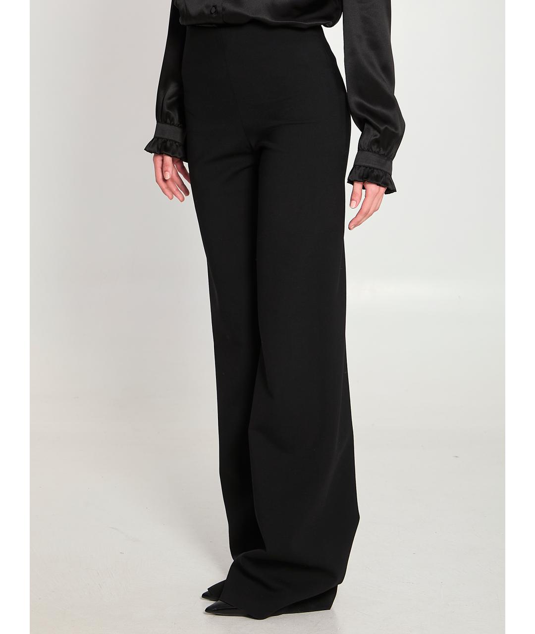 GUCCI Черные шерстяные прямые брюки, фото 2