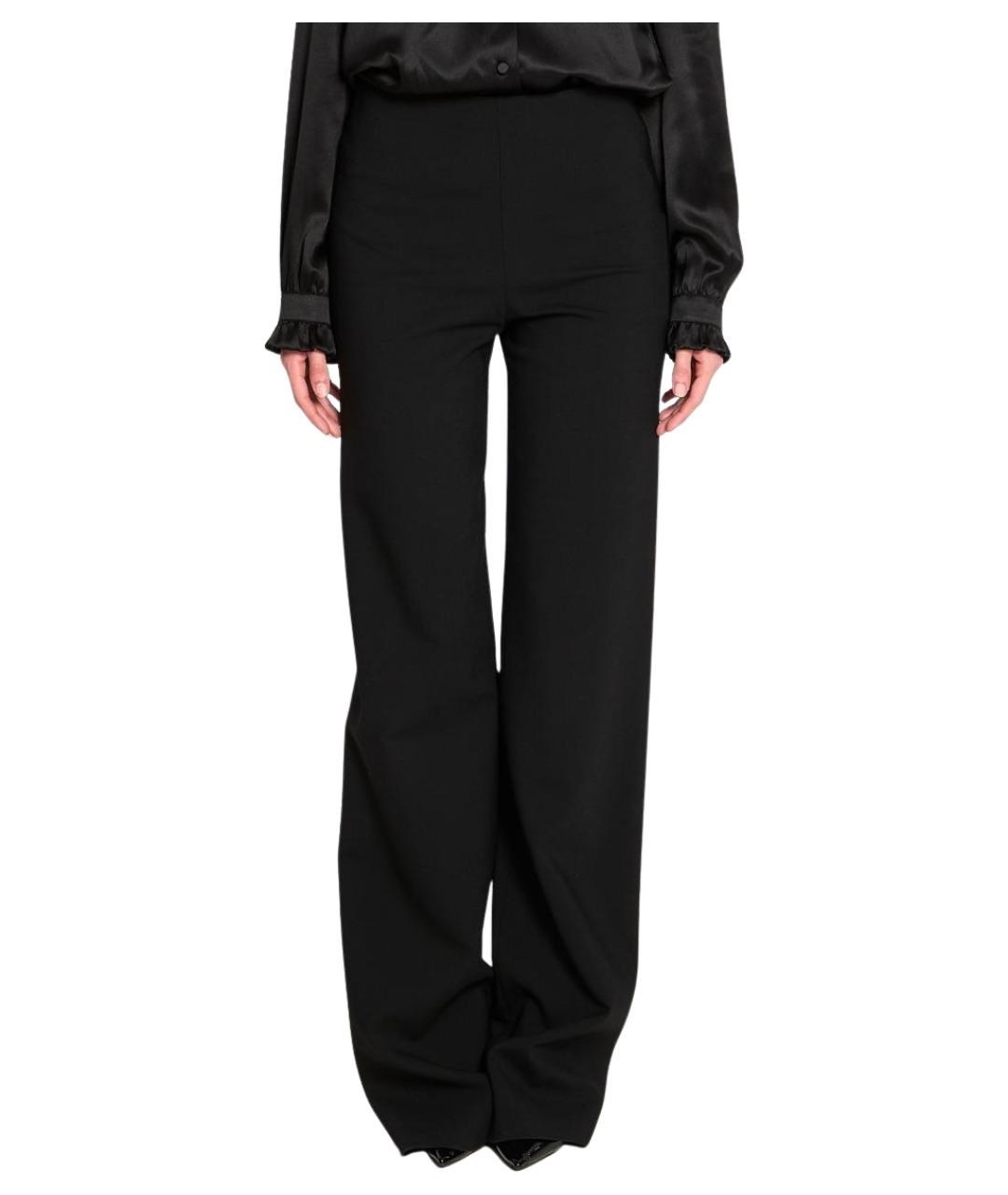 GUCCI Черные шерстяные прямые брюки, фото 1