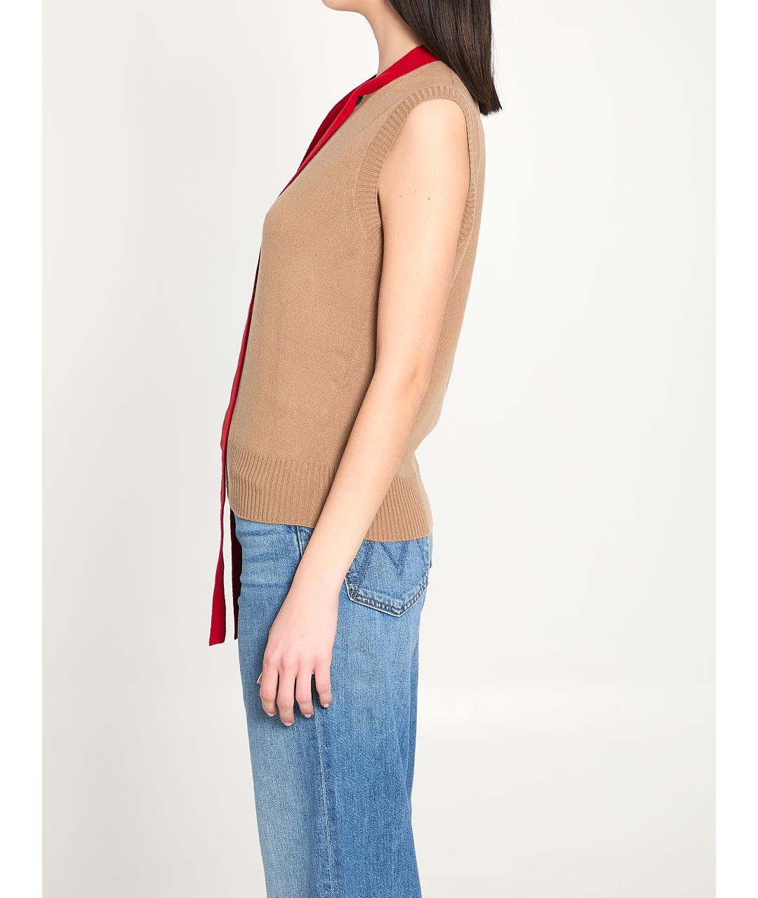 GUCCI Бежевый кашемировый джемпер / свитер, фото 3