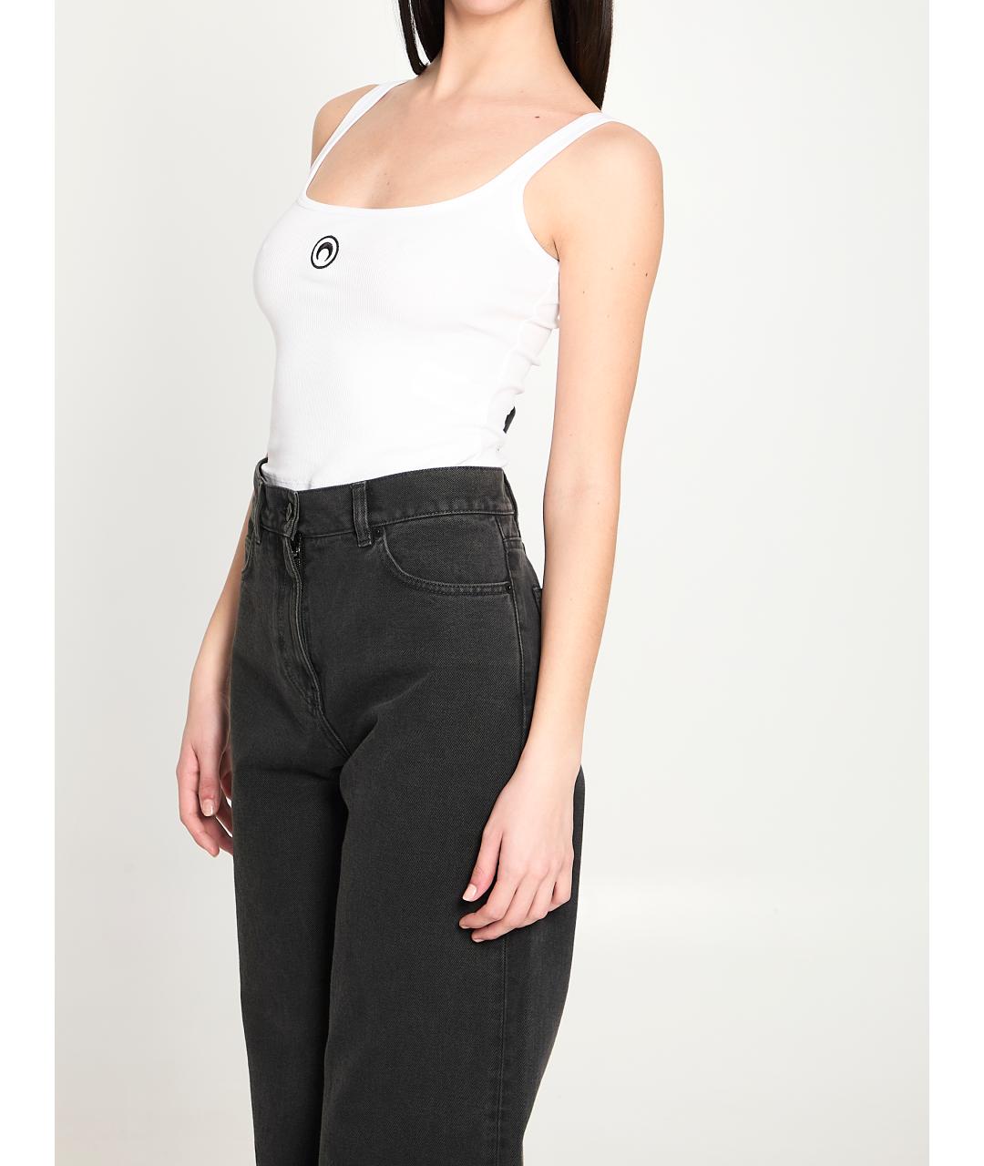 MARINE SERRE Белая хлопковая майка, фото 2