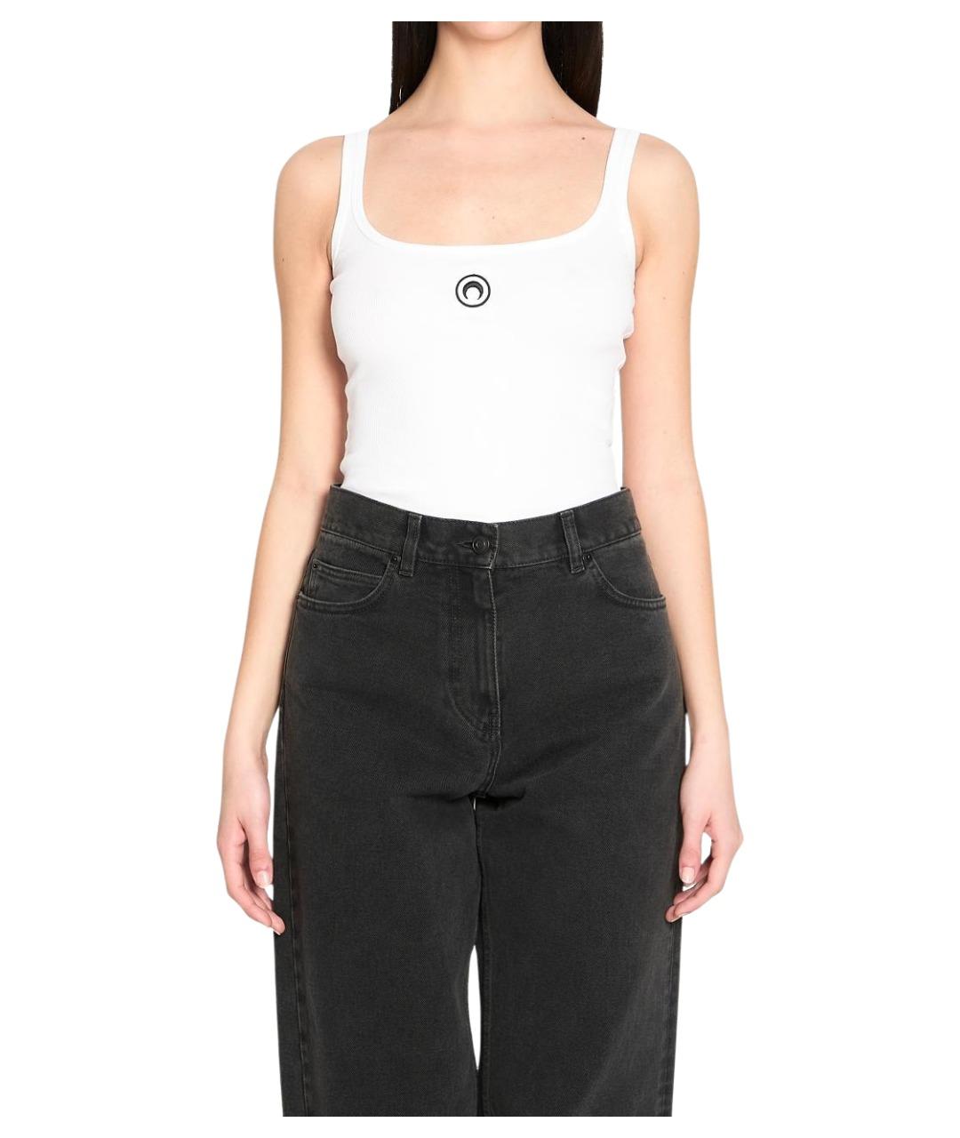 MARINE SERRE Белая хлопковая майка, фото 1