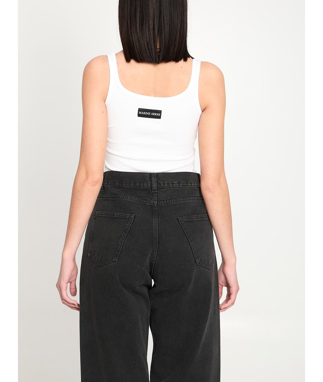 MARINE SERRE Белая хлопковая майка, фото 4