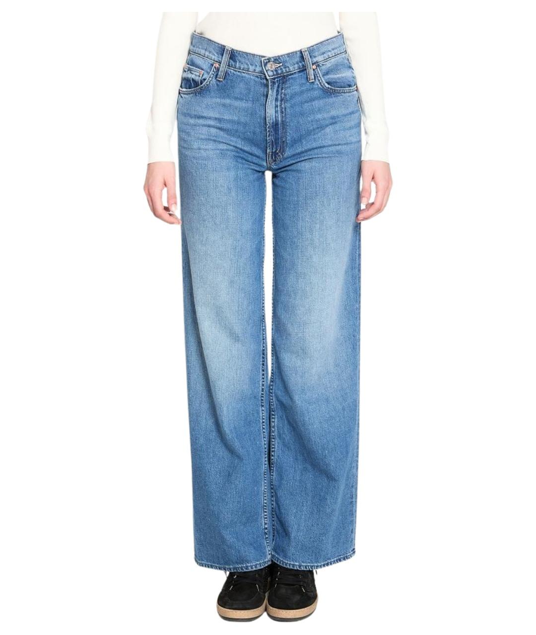 MOTHER Голубые хлопковые прямые джинсы, фото 1
