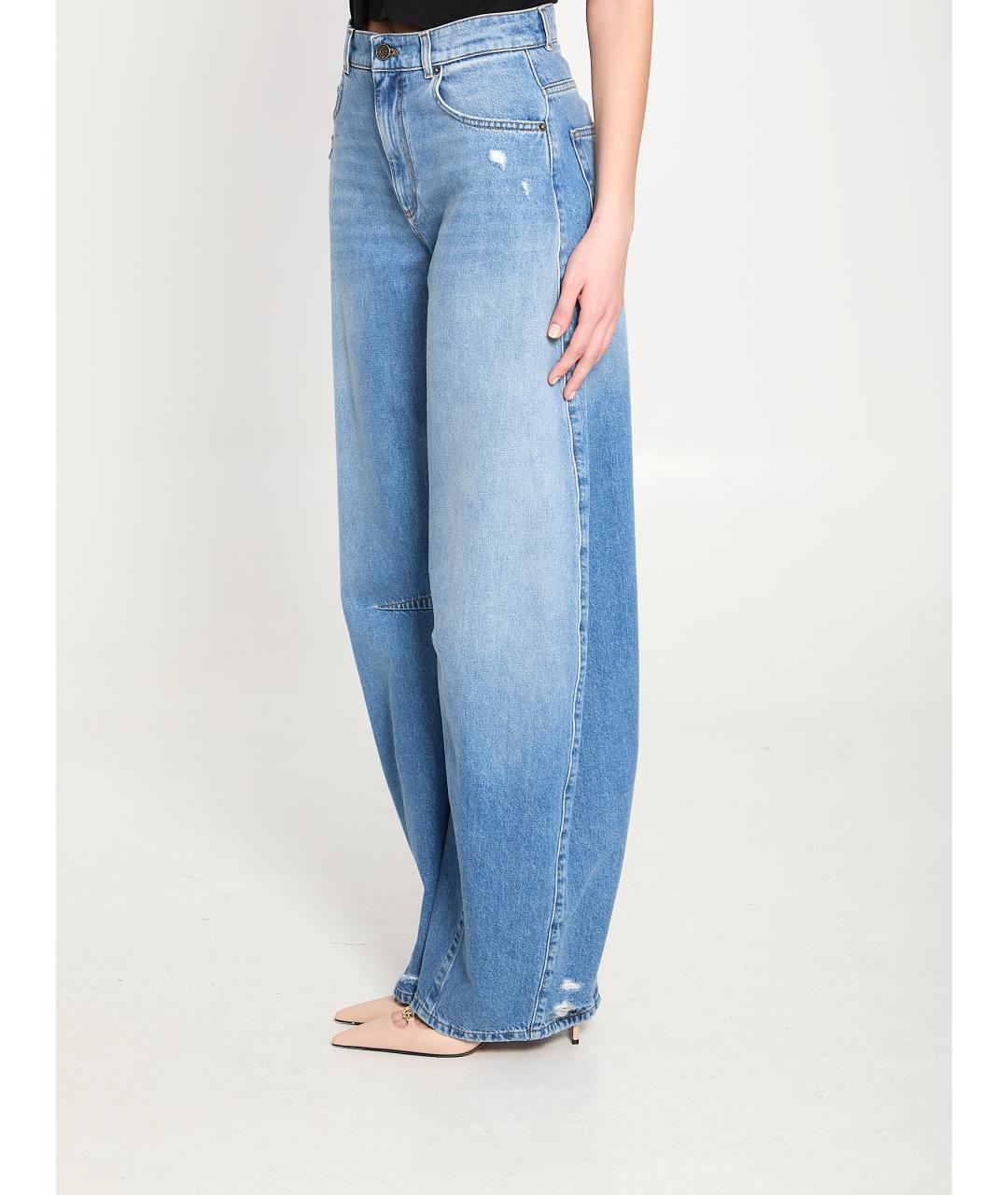 DOLCE&GABBANA Голубые хлопковые джинсы клеш, фото 2