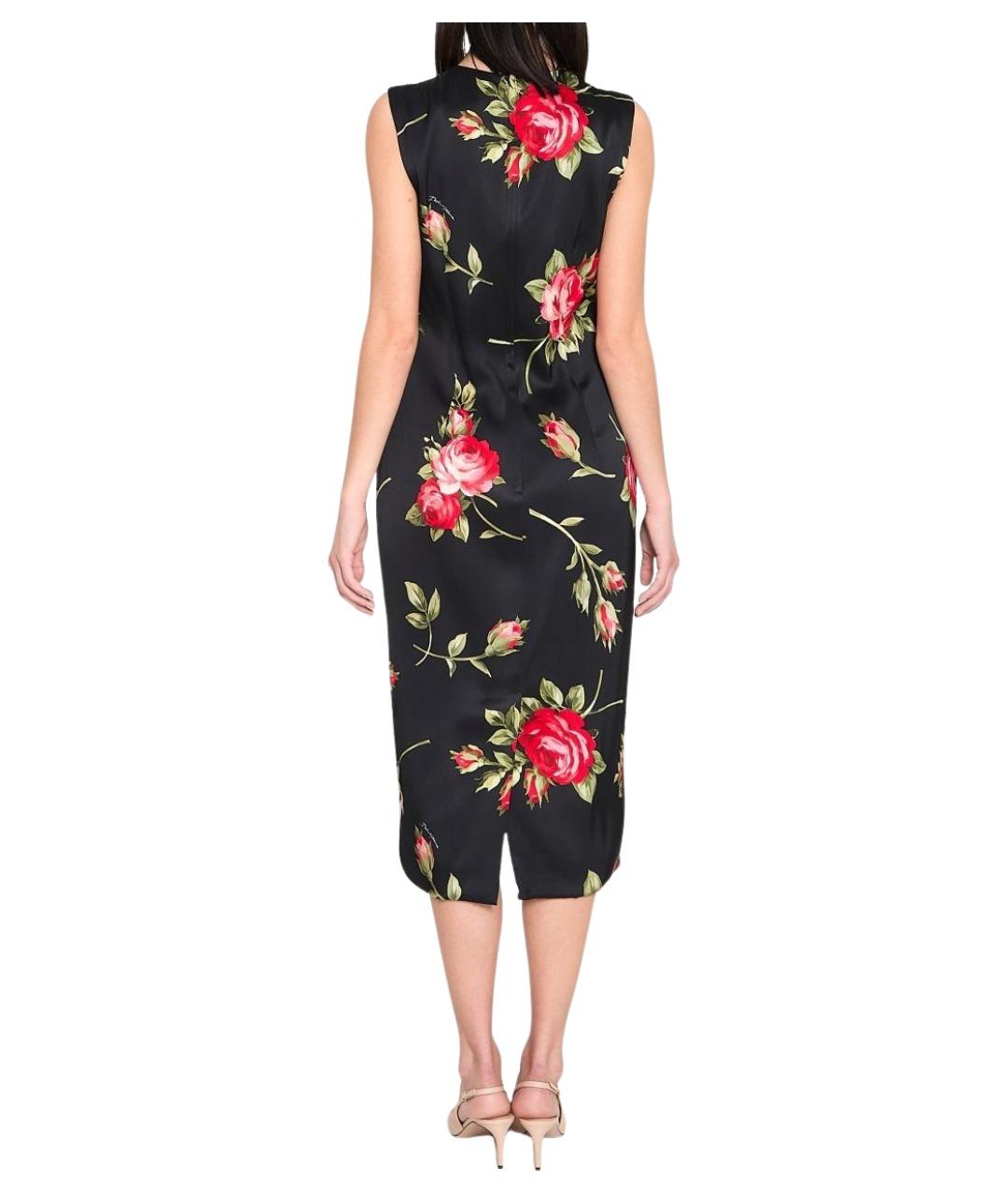 DOLCE&GABBANA Мульти шелковое платье, фото 3