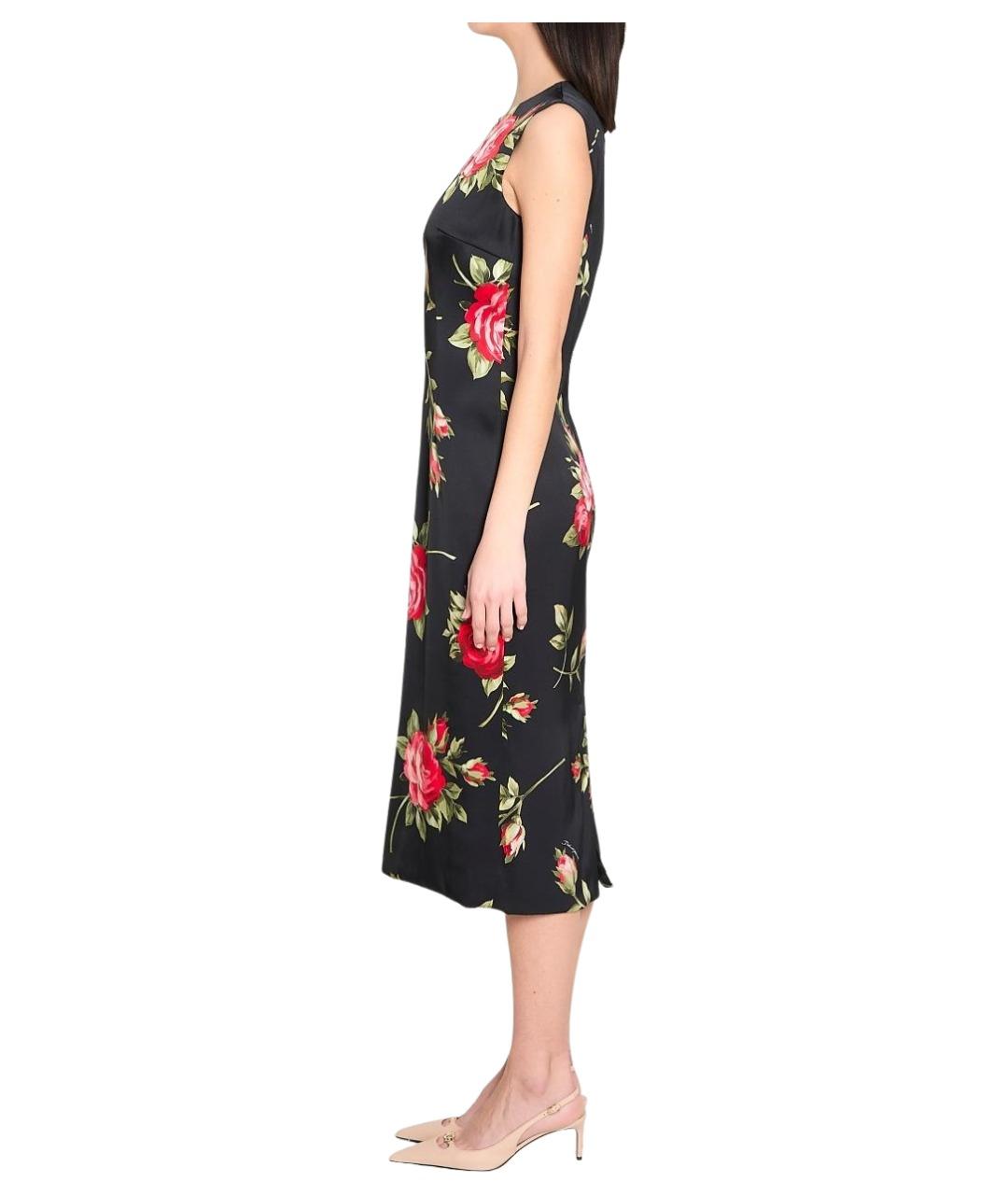 DOLCE&GABBANA Мульти шелковое платье, фото 2