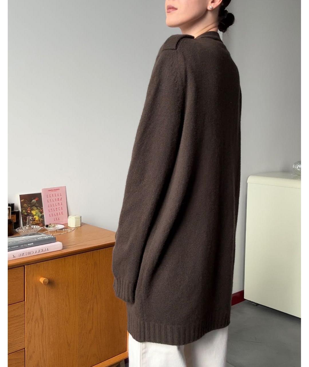 MAX MARA Коричневый шерстяной кардиган, фото 8