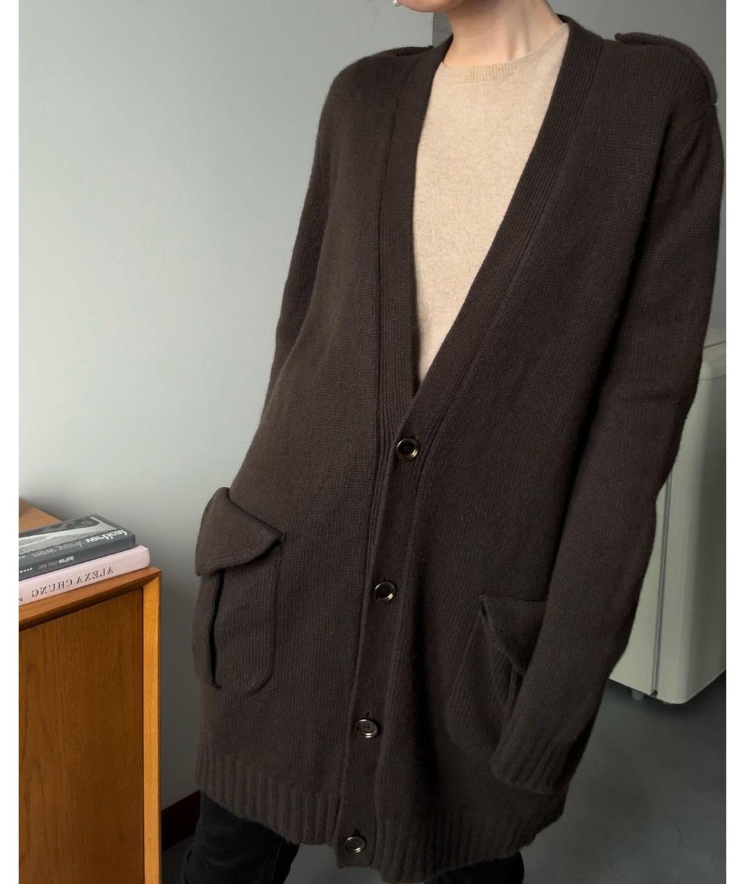 MAX MARA Коричневый шерстяной кардиган, фото 7