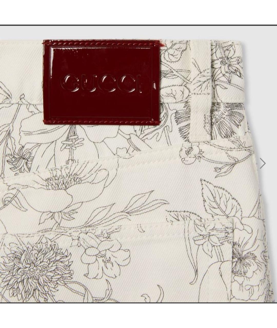 GUCCI Мульти хлопковые прямые джинсы, фото 2