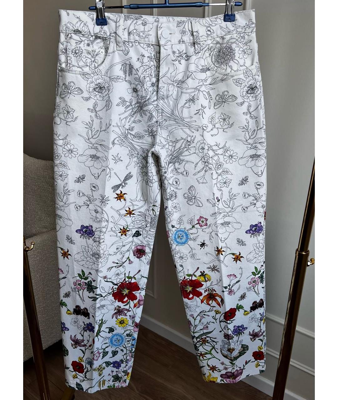 GUCCI Мульти хлопковые прямые джинсы, фото 5