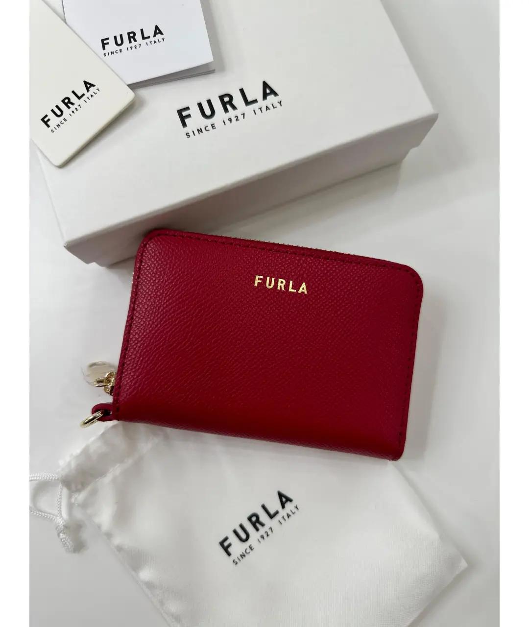 FURLA Красный кожаный кошелек, фото 3