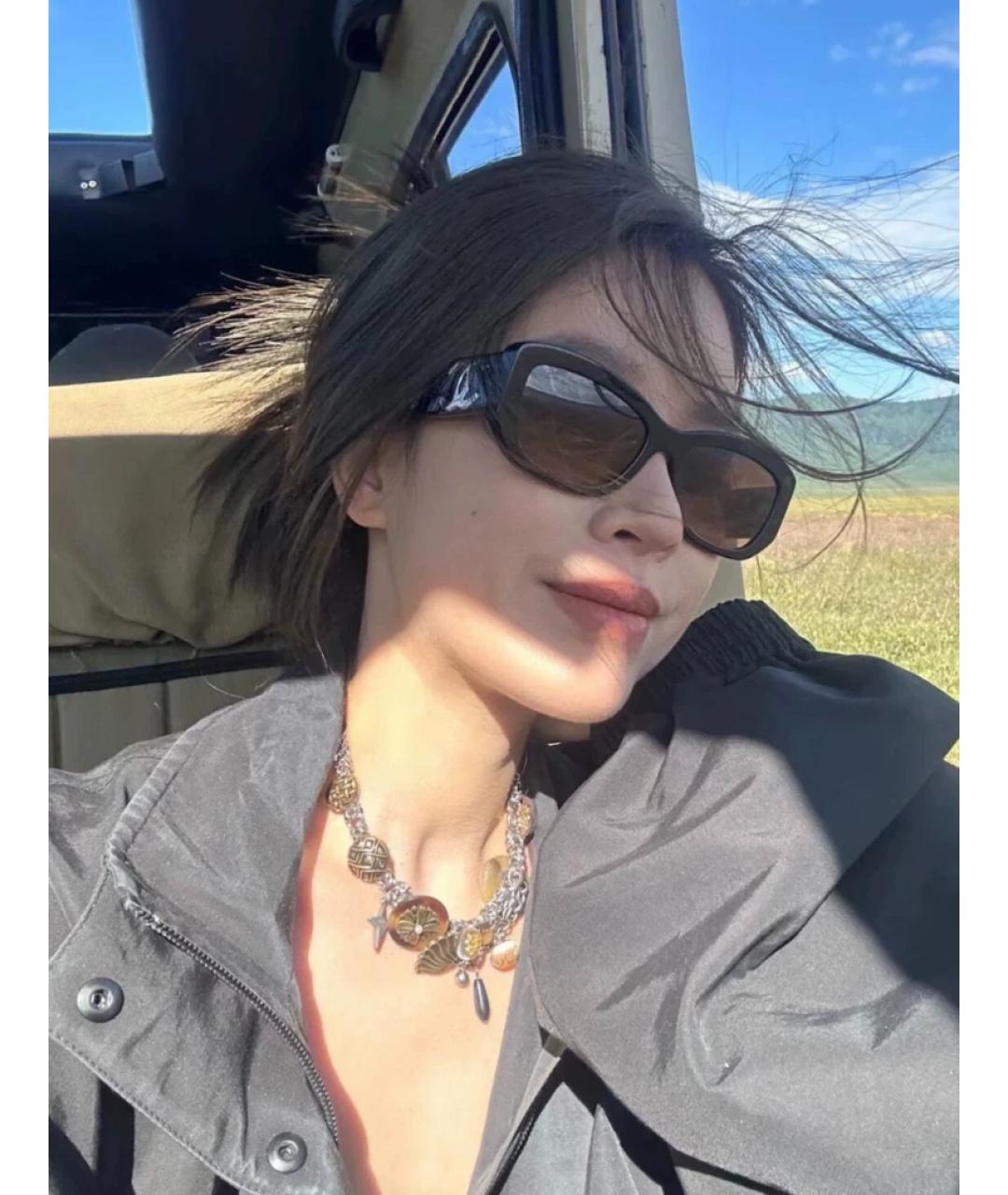 CHANEL Черные пластиковые солнцезащитные очки, фото 5