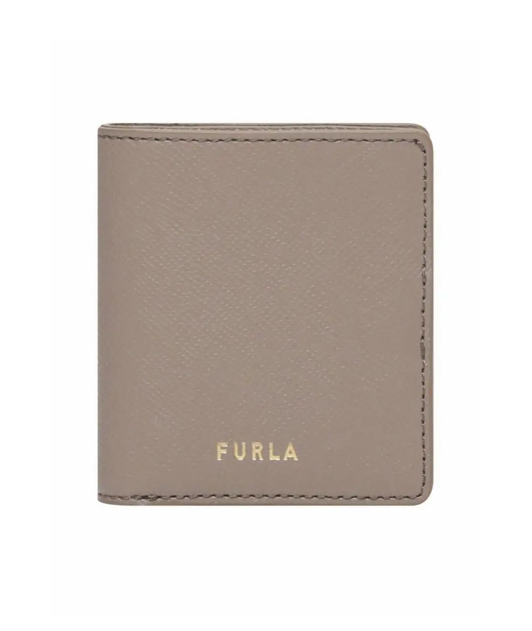 FURLA Серый кожаный кошелек, фото 1