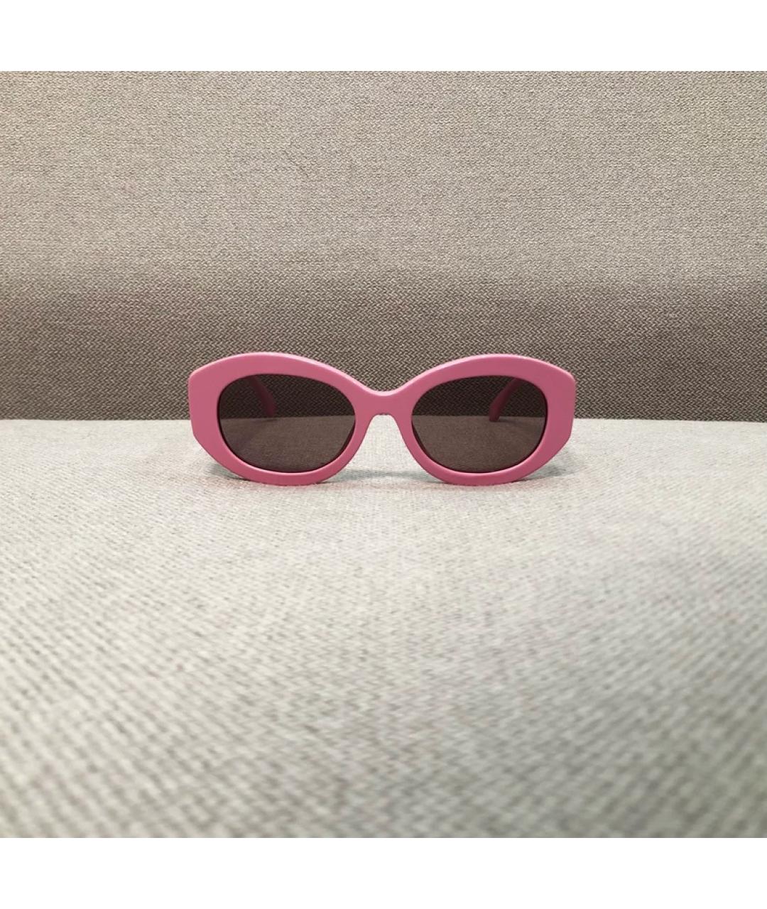 CHANEL Розовые пластиковые солнцезащитные очки, фото 2