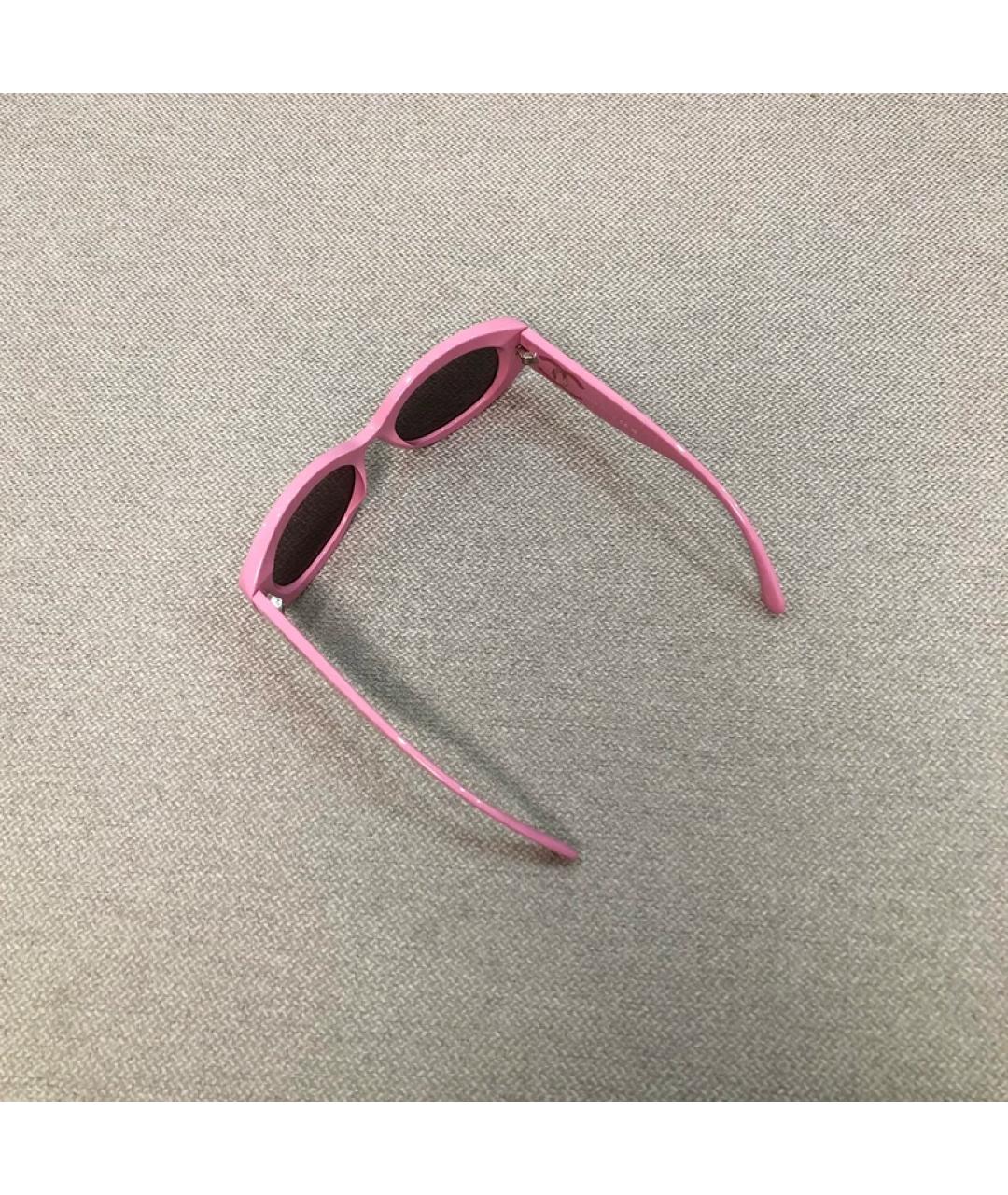 CHANEL Розовые пластиковые солнцезащитные очки, фото 4
