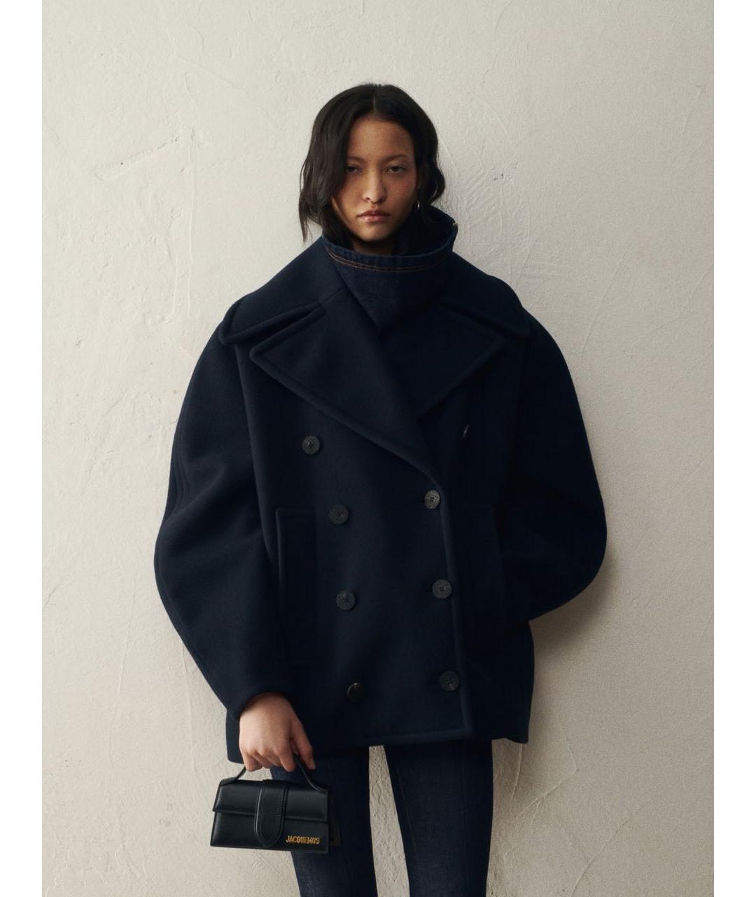 JACQUEMUS Черная кожаная сумка с короткими ручками, фото 6