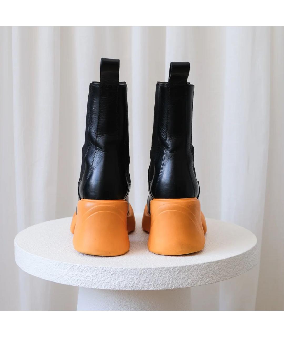 BOTTEGA VENETA Черные кожаные ботинки, фото 4