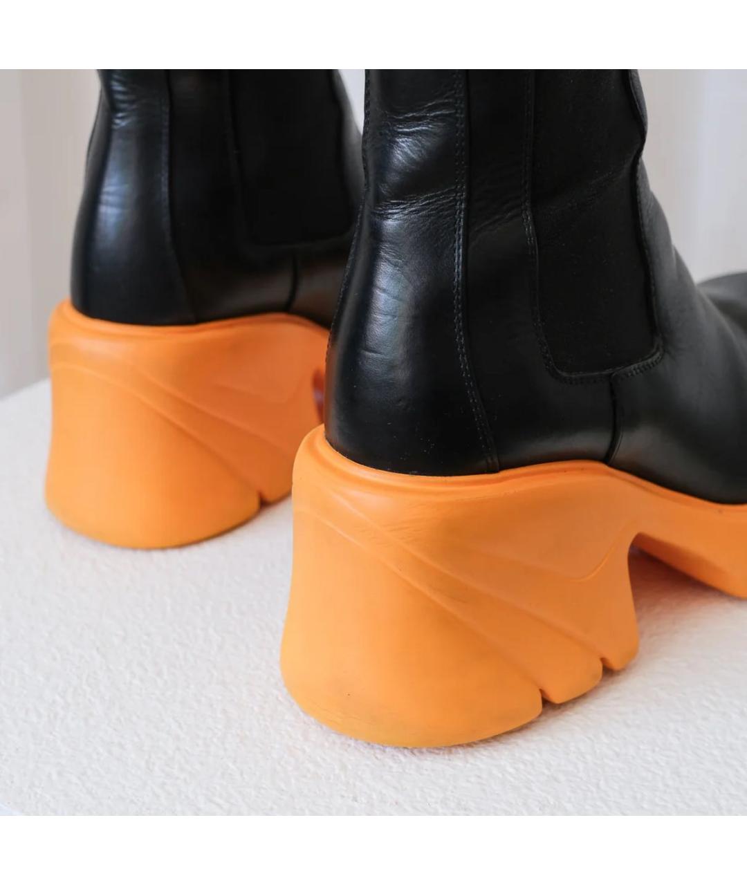 BOTTEGA VENETA Черные кожаные ботинки, фото 5