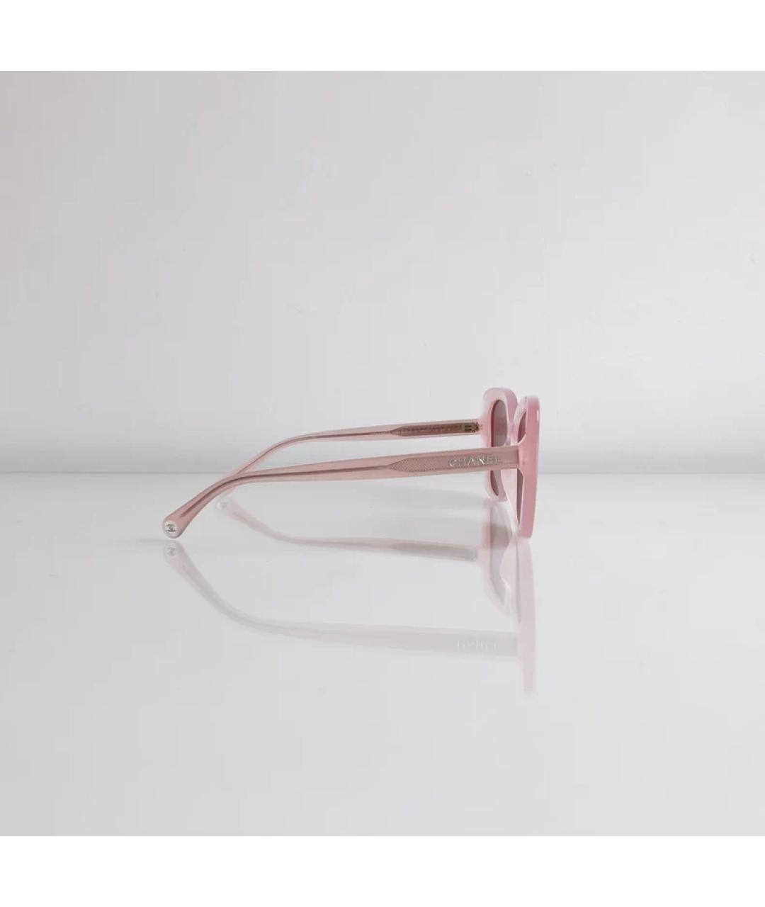 CHANEL Розовые пластиковые солнцезащитные очки, фото 5