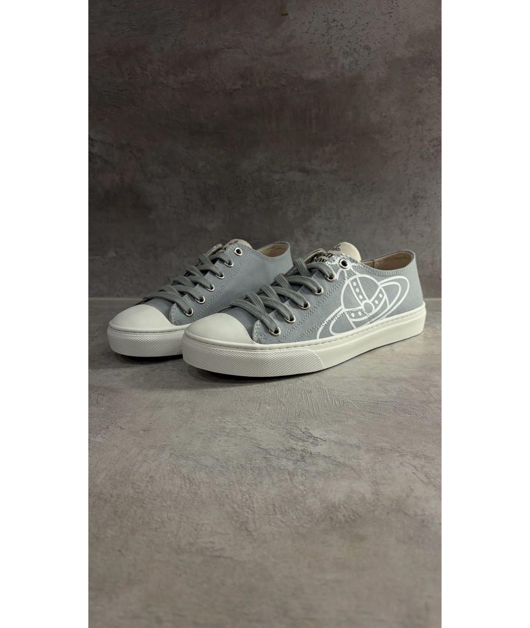 VIVIENNE WESTWOOD Серые текстильные кеды, фото 3