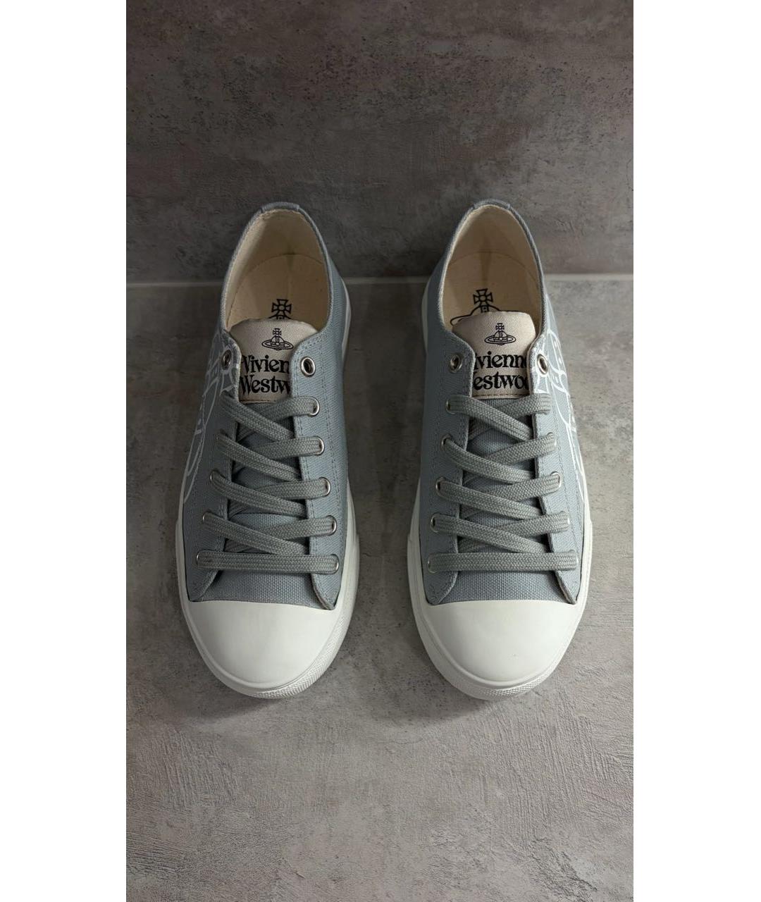 VIVIENNE WESTWOOD Серые текстильные кеды, фото 5