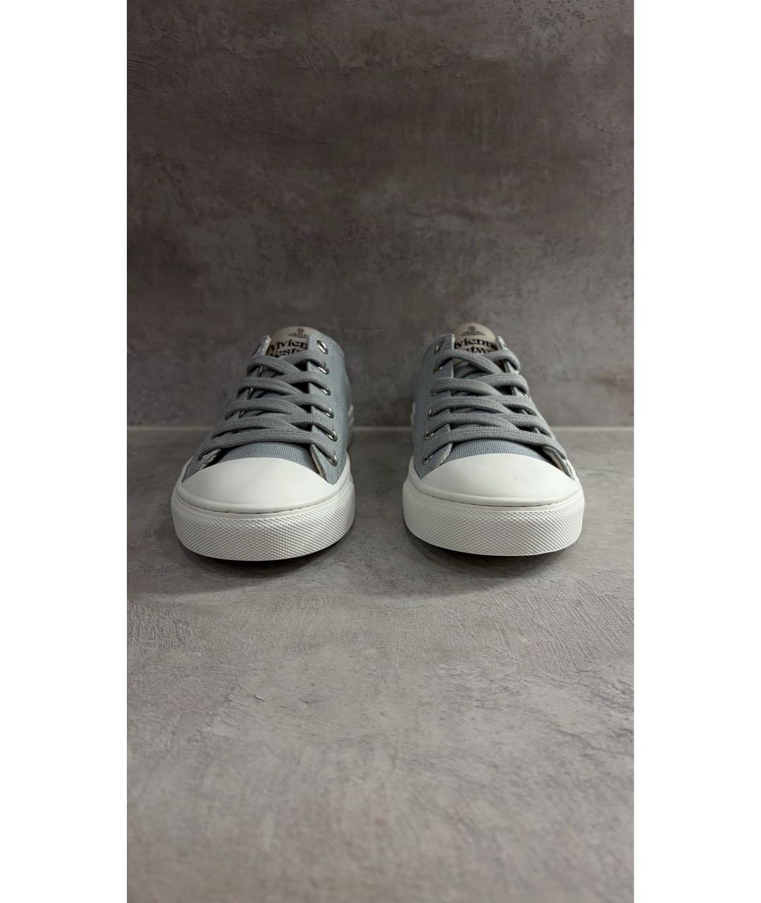 VIVIENNE WESTWOOD Серые текстильные кеды, фото 4