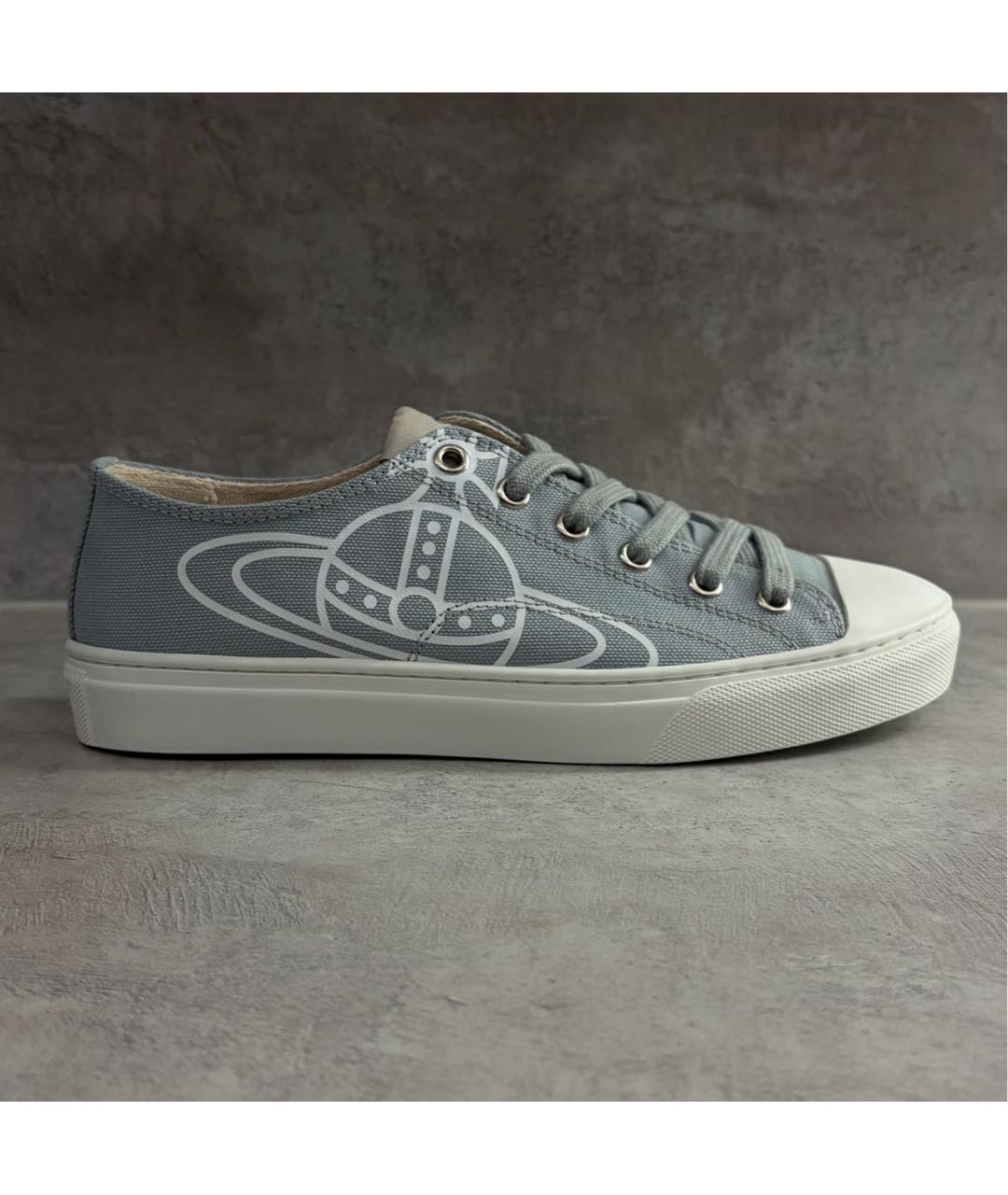 VIVIENNE WESTWOOD Серые текстильные кеды, фото 9